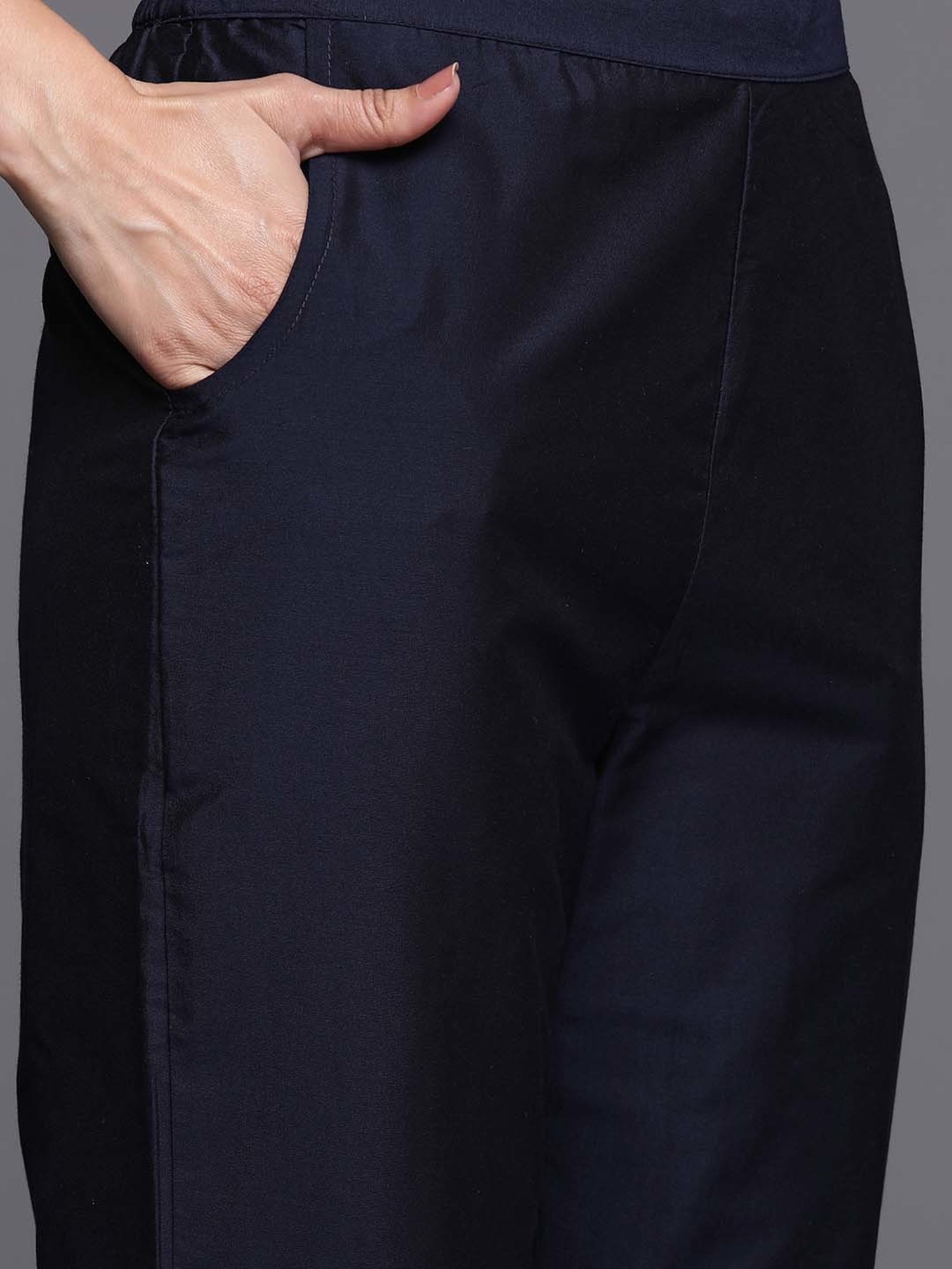 Gerua Blue Embroidered Kurta Pant Set With Dupatta