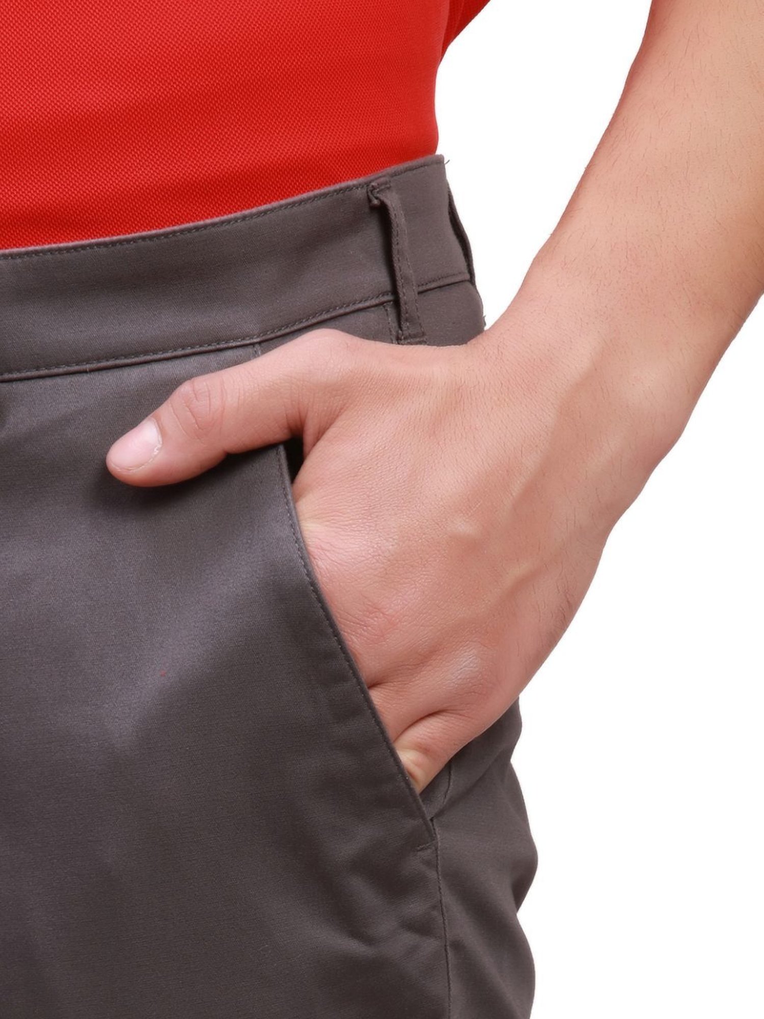 ColorPlus Grey Super Slim Fit Trousers