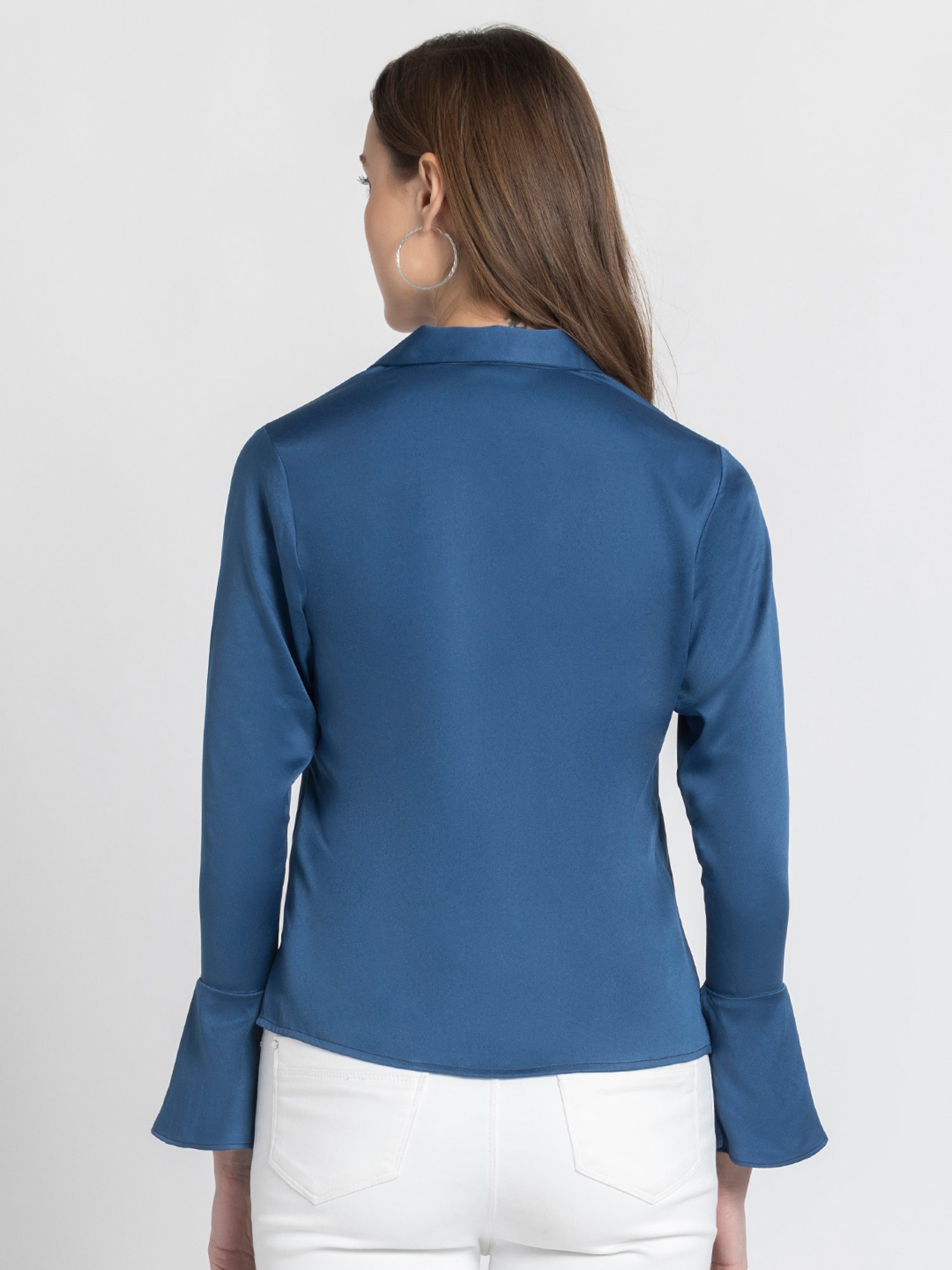 SHAYE Navy Regular Fit Top