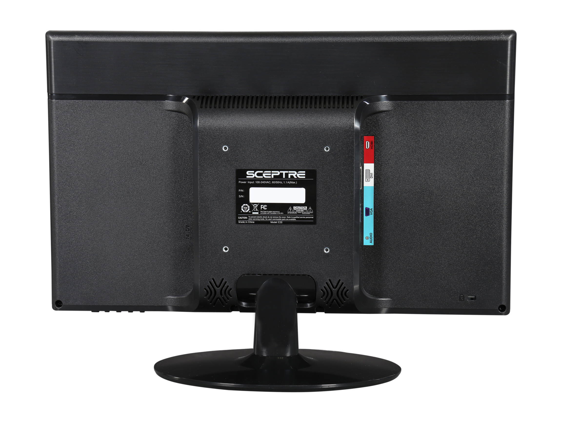 Sceptre E205W-1600 20" 1600 x 900 HD+ Resolution 75Hz 5ms 2xHDMI VGA Built-in Speakers Ultra Thin LED Backlit LCD Monitor