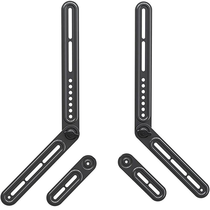 Soundbar Mount Sound Bar TV Bracket for Above or Under TV Fits Most of Sound Bars Up to 22 Lbs with Detachable Long and Short Extension Plates MD5420