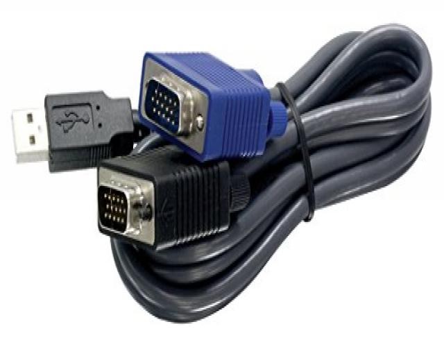 TRENDnet USB/VGA KVM Cable, 10-Feet Male to Male (TK-CU10)