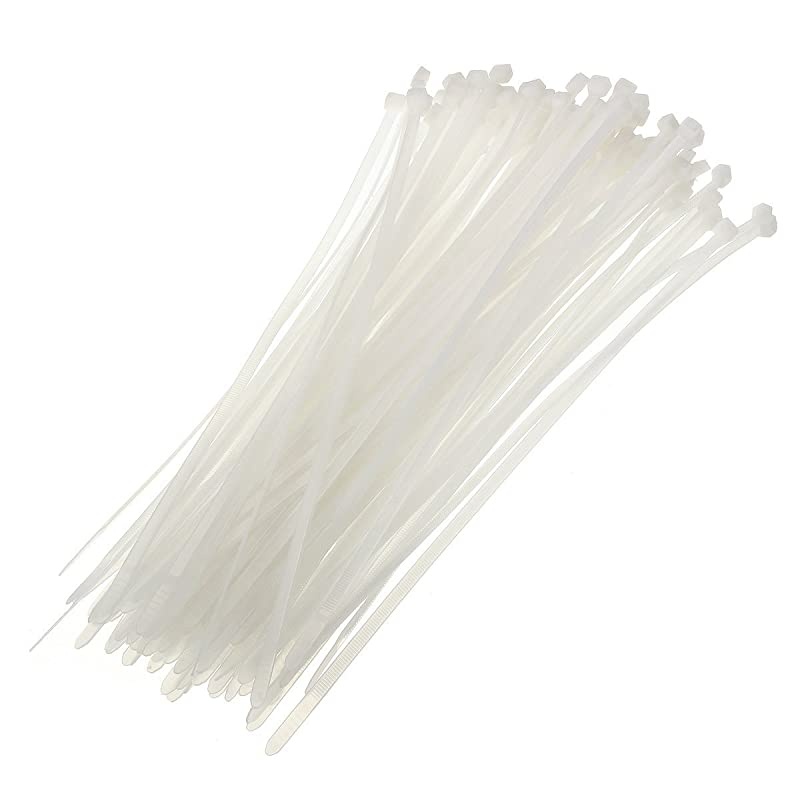 inches 30 lb Test Heavy Duty Nylon Cable Ties100 PCS Zip Ties 25mm200mm White