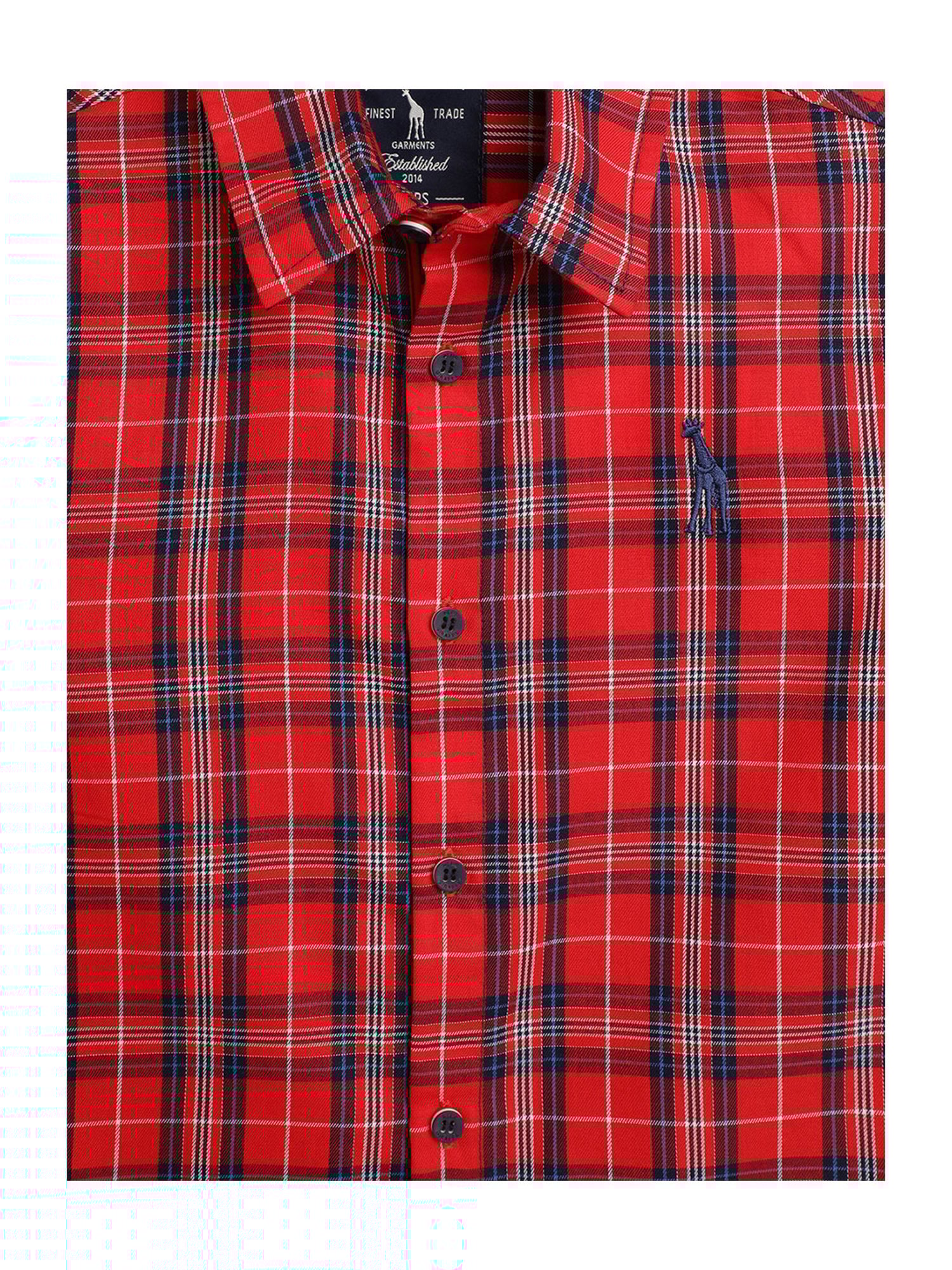 Blue Giraffe Kids Red & Blue Checks Shirt