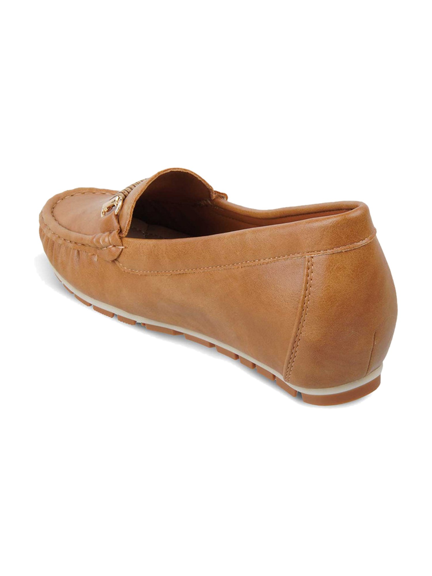 Tresmode Women's Camel Wedge Loafers