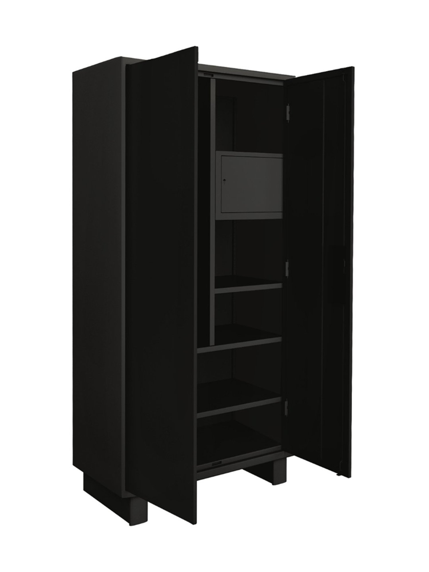 Godrej Interio Ewa Brown Engineered Wood 4 Door Wardrobe