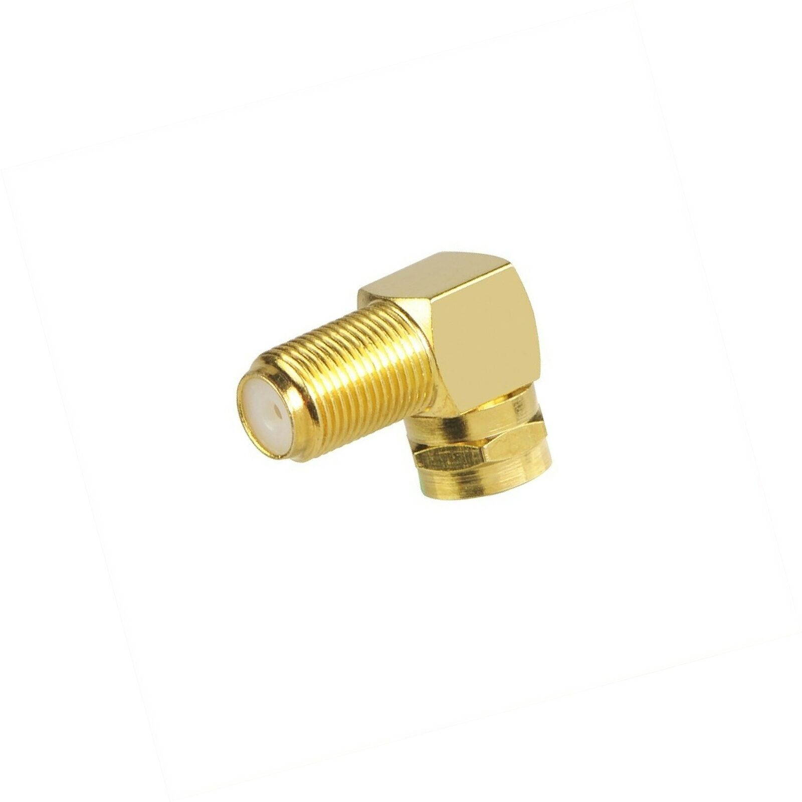 VCE 5-Pack Gold Plated Right Angle F-Type Coaxial RG6 Adapter