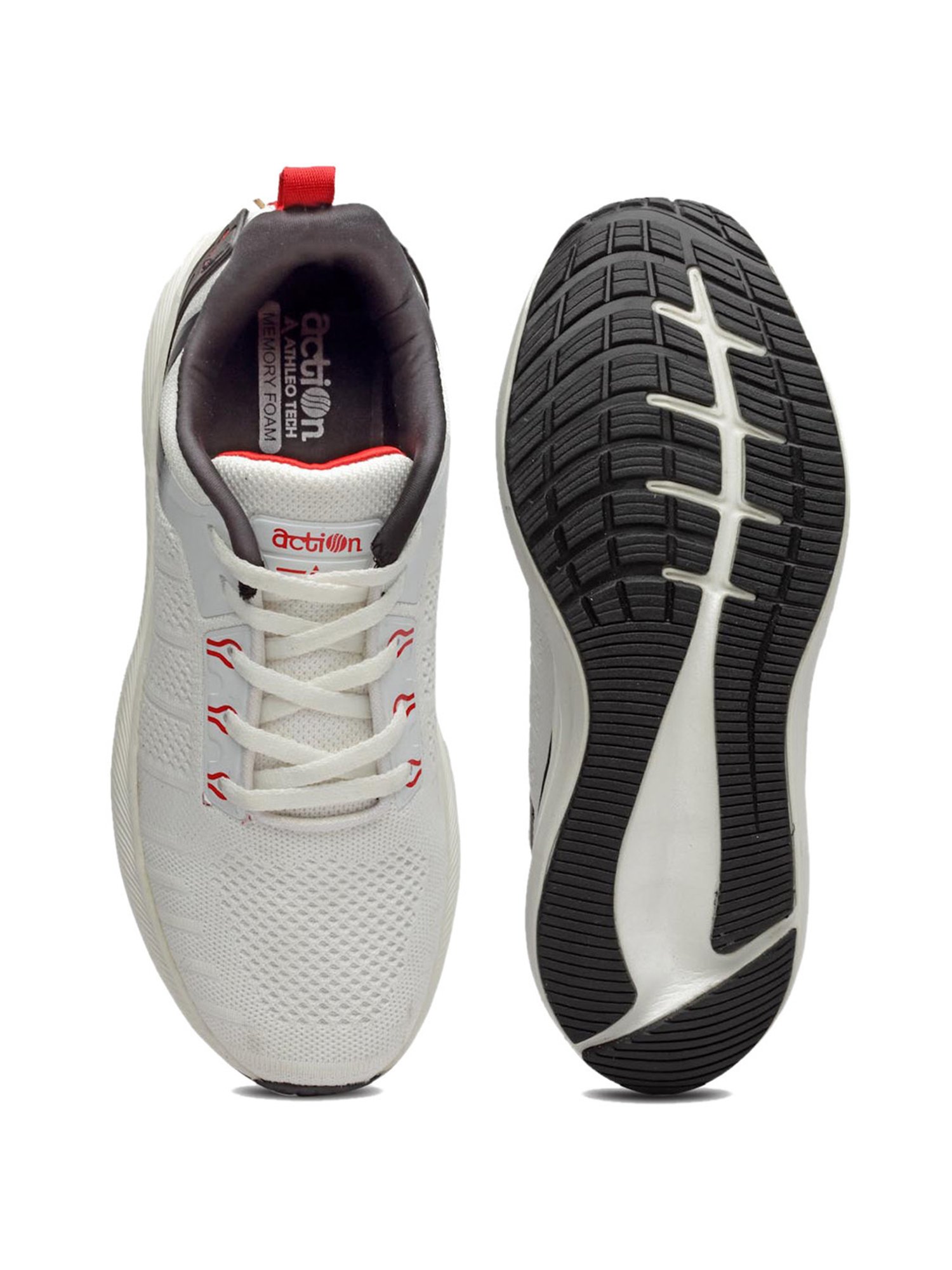 Action Men's Off White Running Shoes