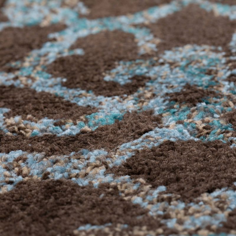 5'3"X7'7" Chocolate Abstract Woven Area Rug - Addison Rugs