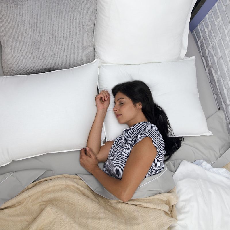 Downlite Soft White Goose Down Hypoallergenic Pillow &ndash; Perfect for Stomach Sleepers Standard