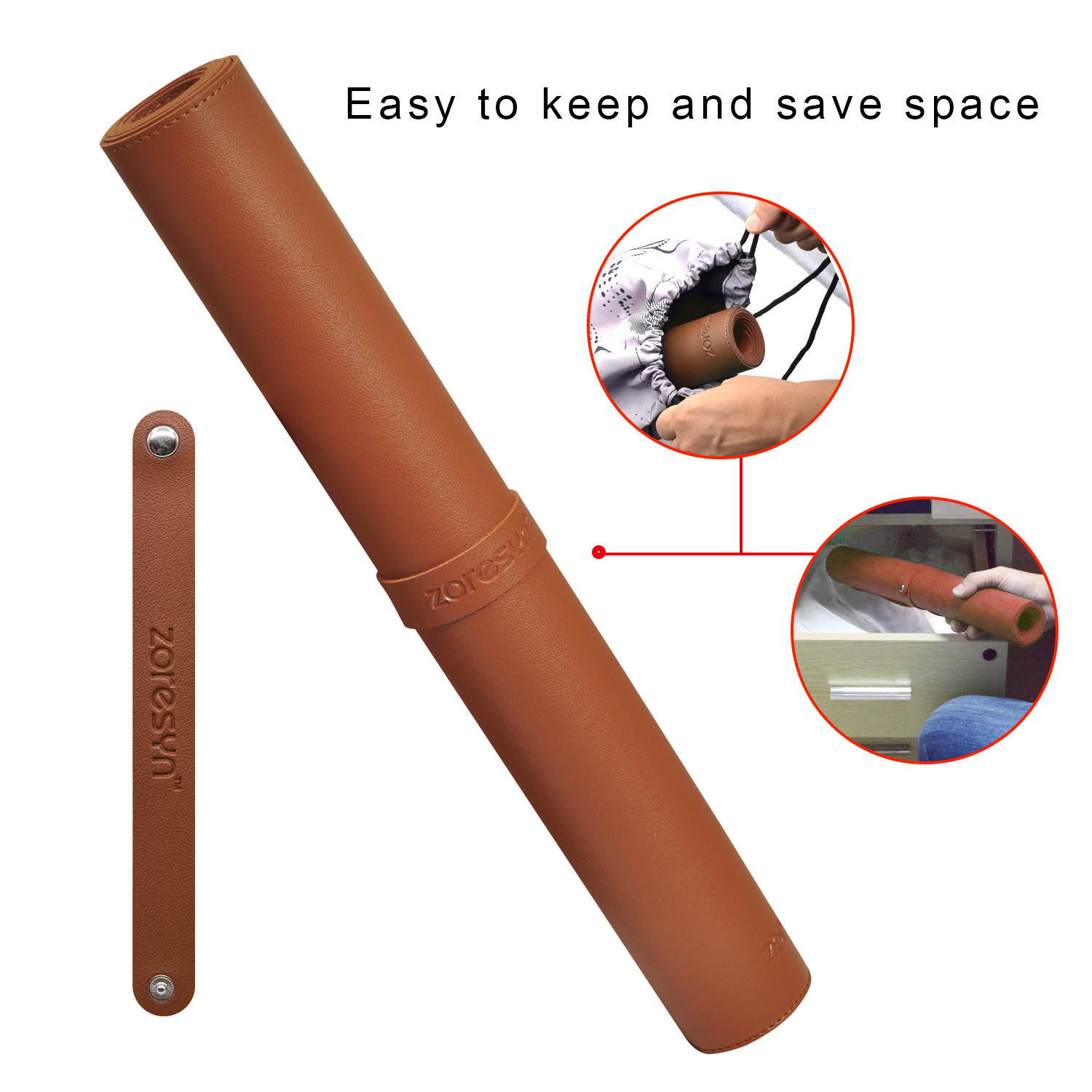 Zoresyn Gaming MM900 Anti-Fray Artificial Leather Gaming Mouse Mat - Extended, Brown