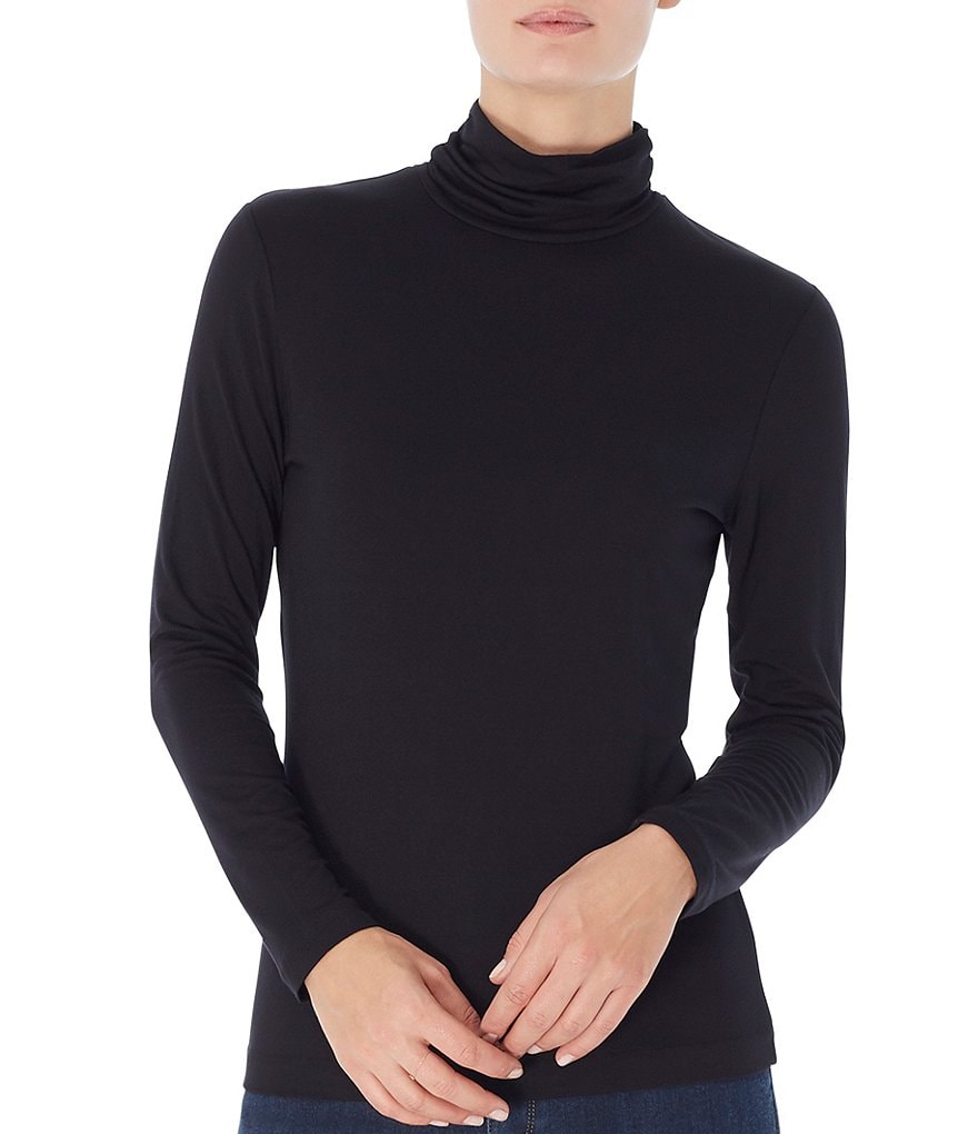 Jones New York Knit Jersey Turtleneck Long Sleeve Top
