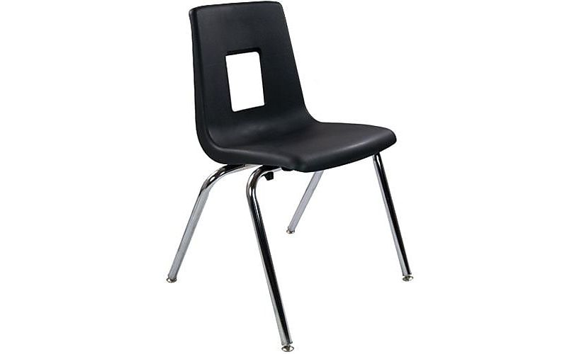 Advantage Black Student Stack School Chair - 18" (ADVSSC18BLK25) 