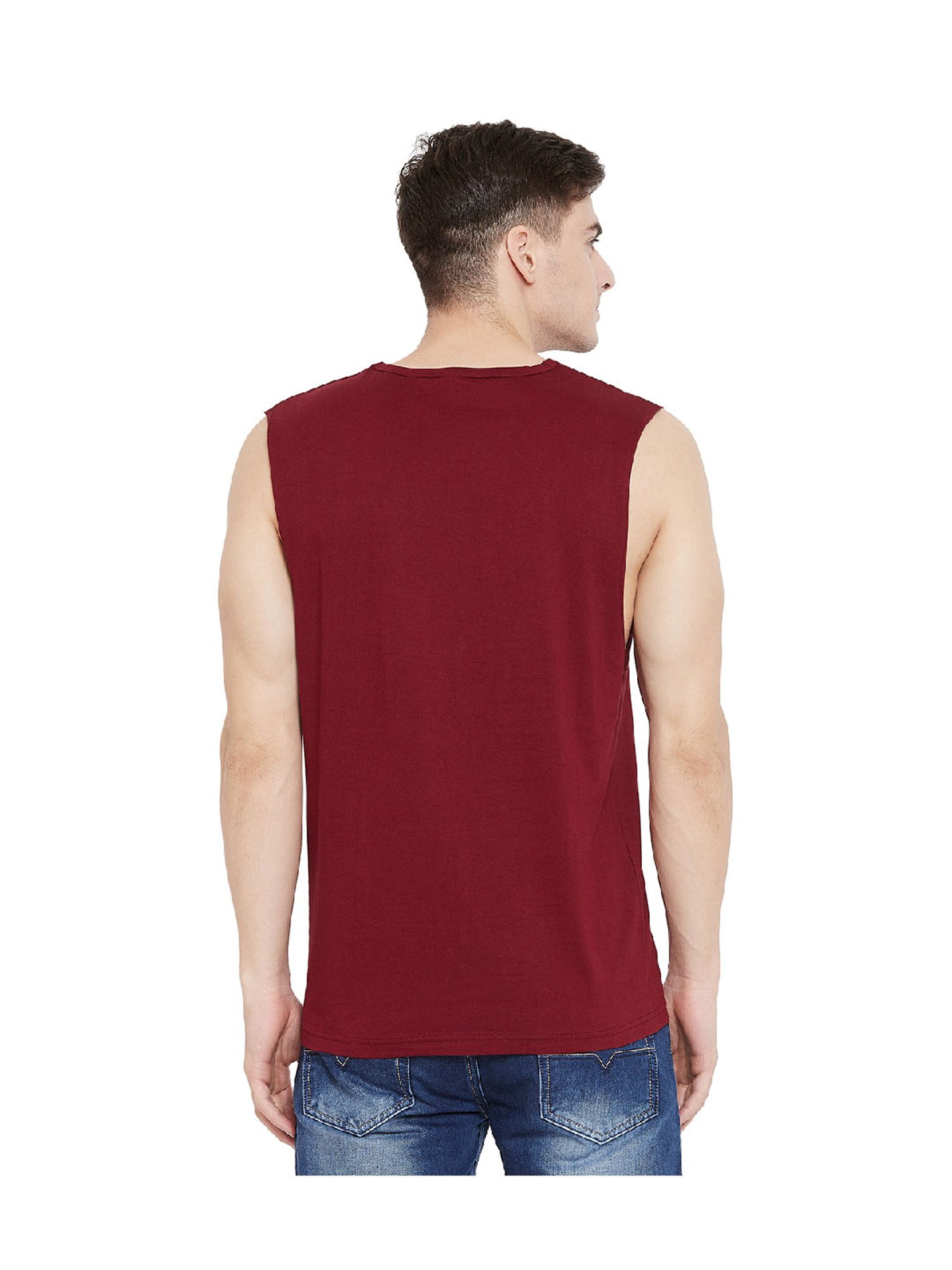 Hypernation Maroon Cotton T-Shirt