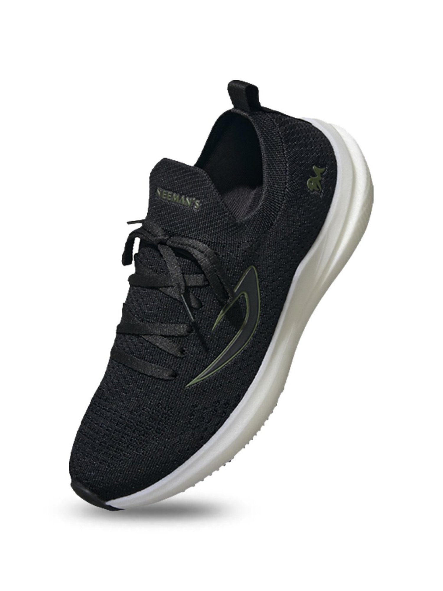 Neemans Men's Whoosh Lite Black Running Shoes