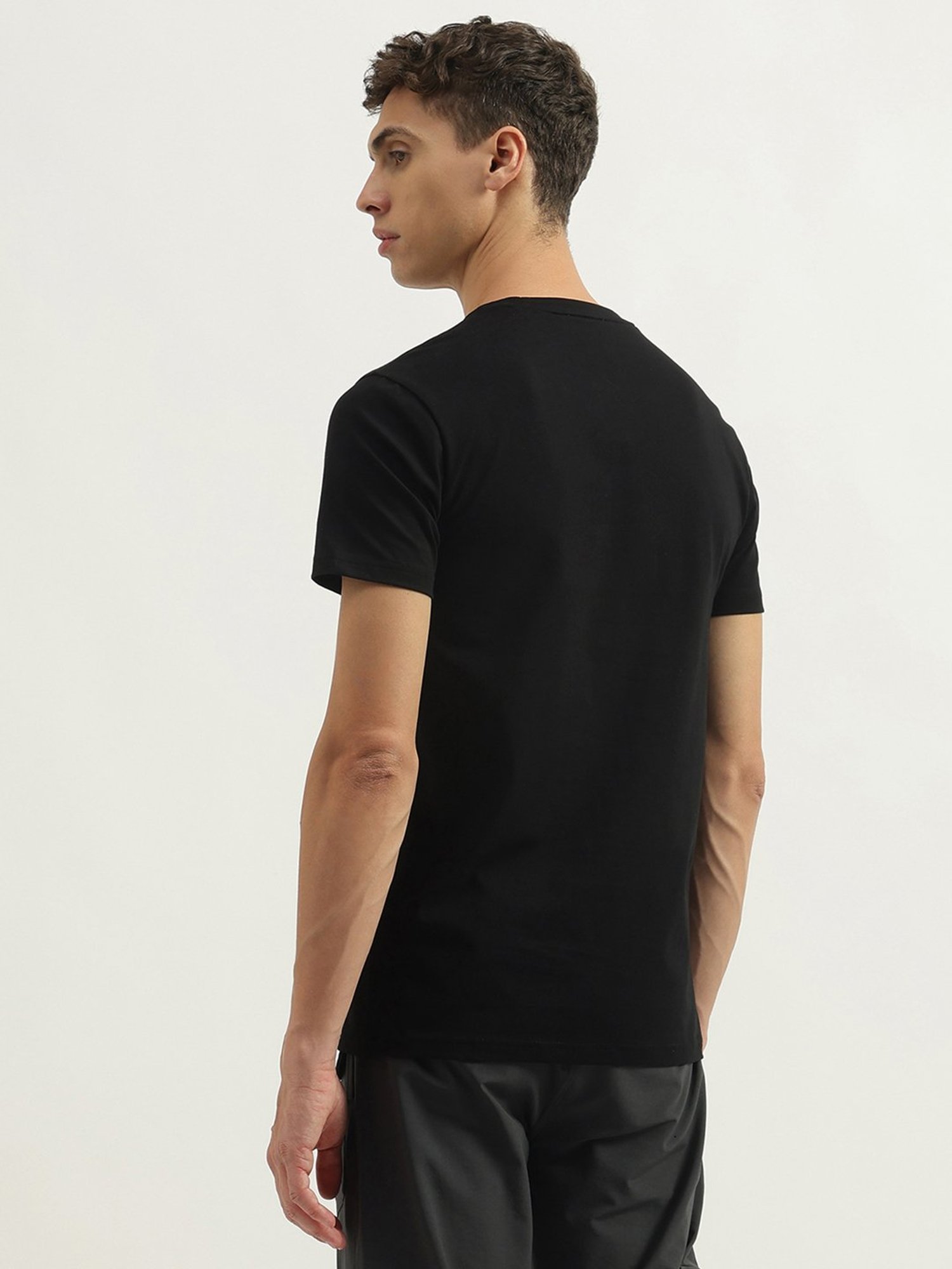 United Colors Of Benetton Black Pure Cotton Regular T-Shirt