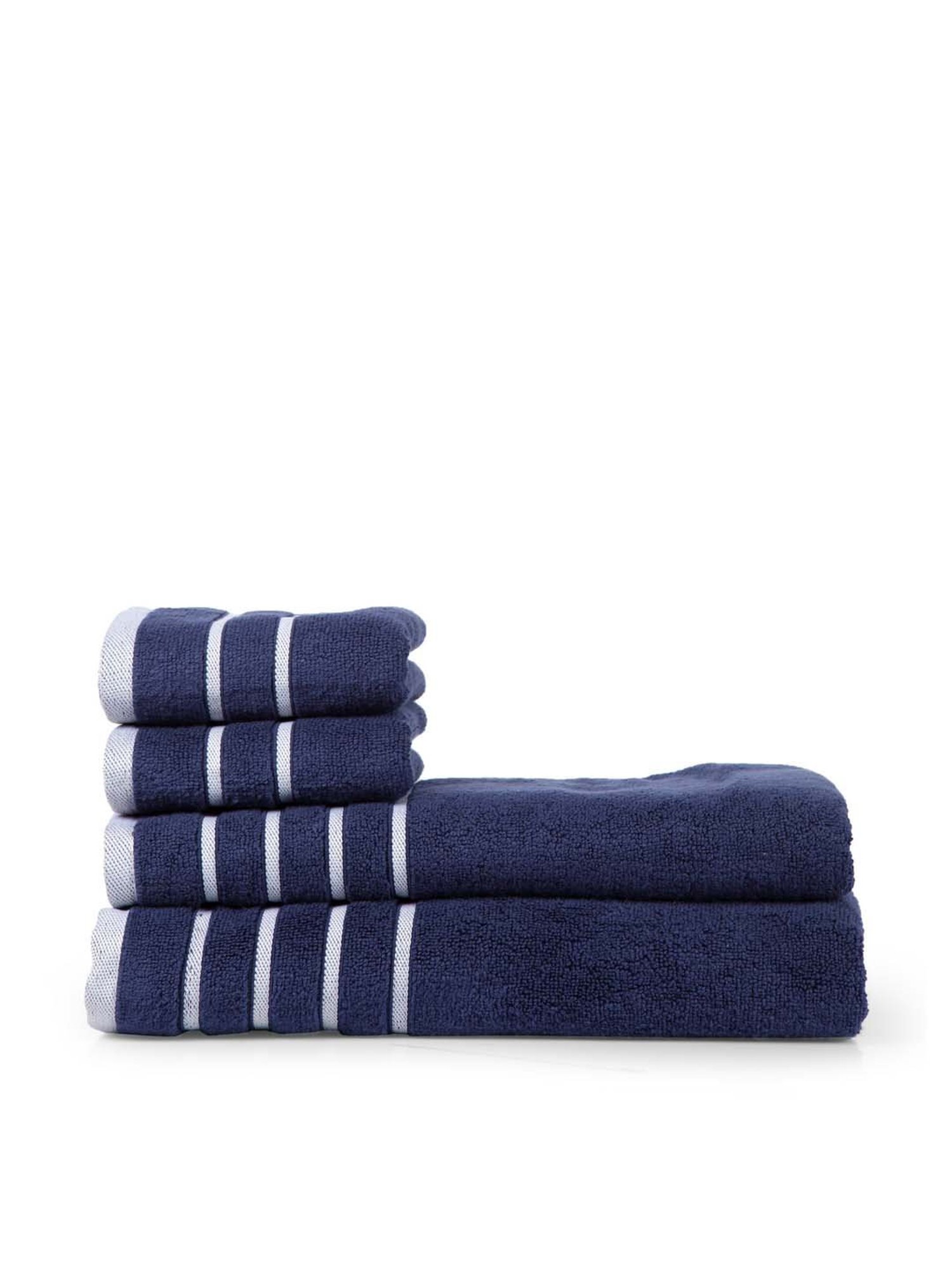 Mark Home 100% Cotton 500 GSM Zero Twist Simply Soft Navy Towel Set