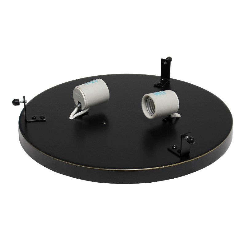 12" Round Elipse Restoration Flushmount Pendant Bronze - Elegant Designs