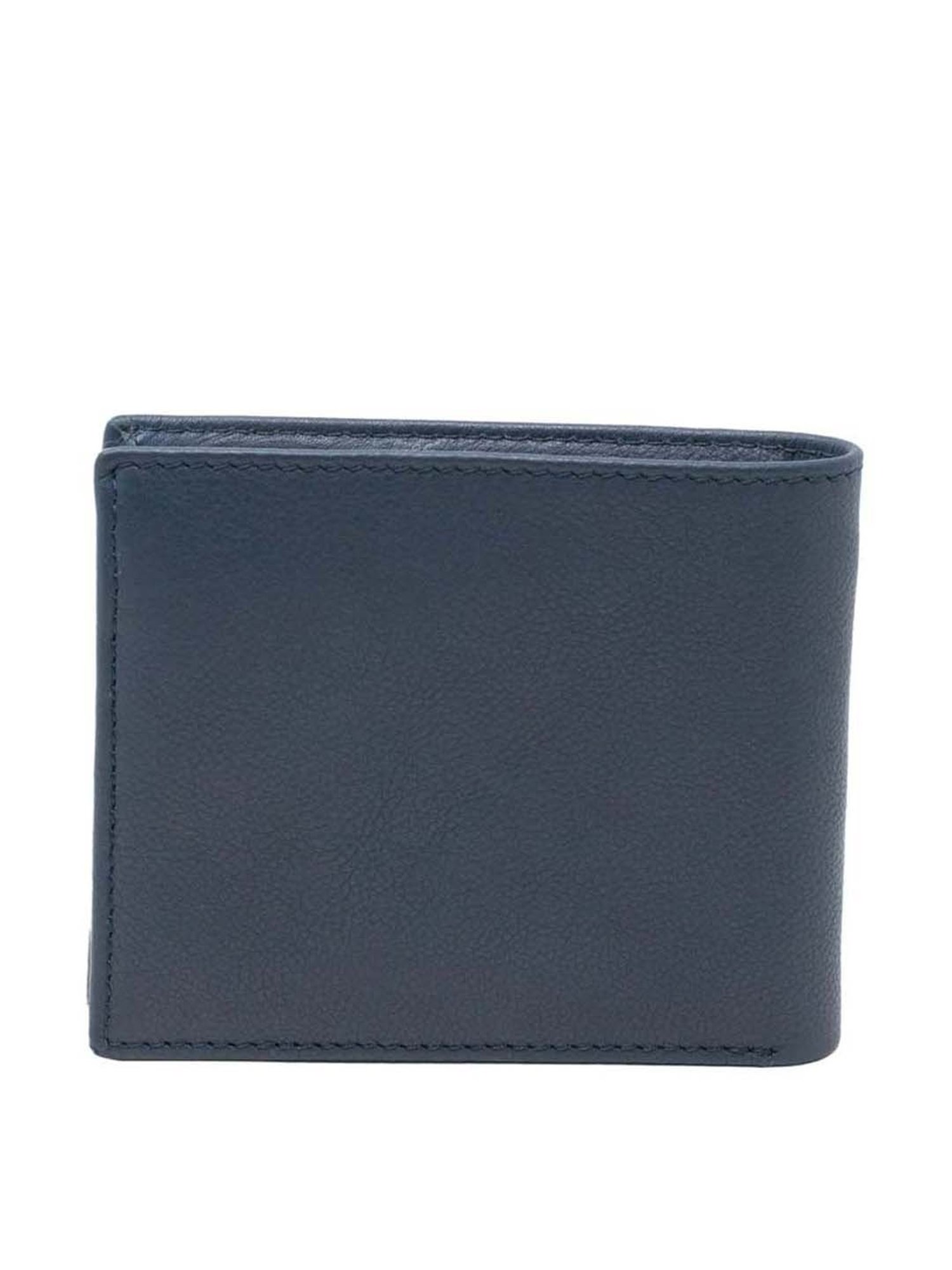 Tohl Navy Casual Leather Bi-Fold Wallet with Card Holder for Men