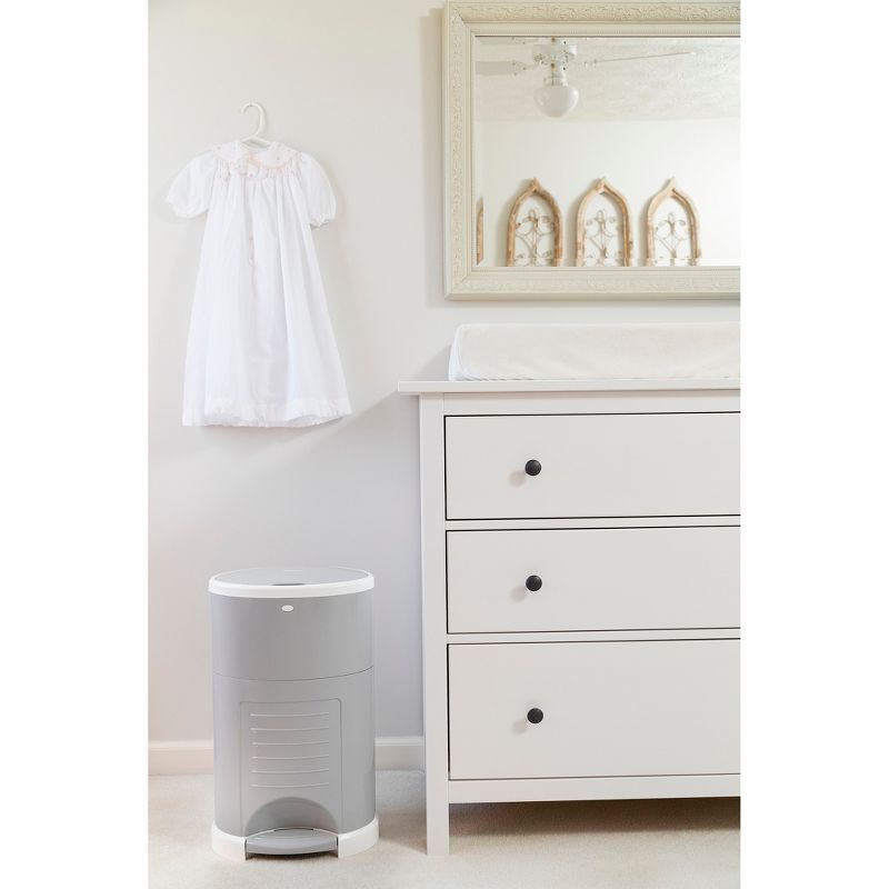 Dekor Classic Hands Free Diaper Pail - Gray