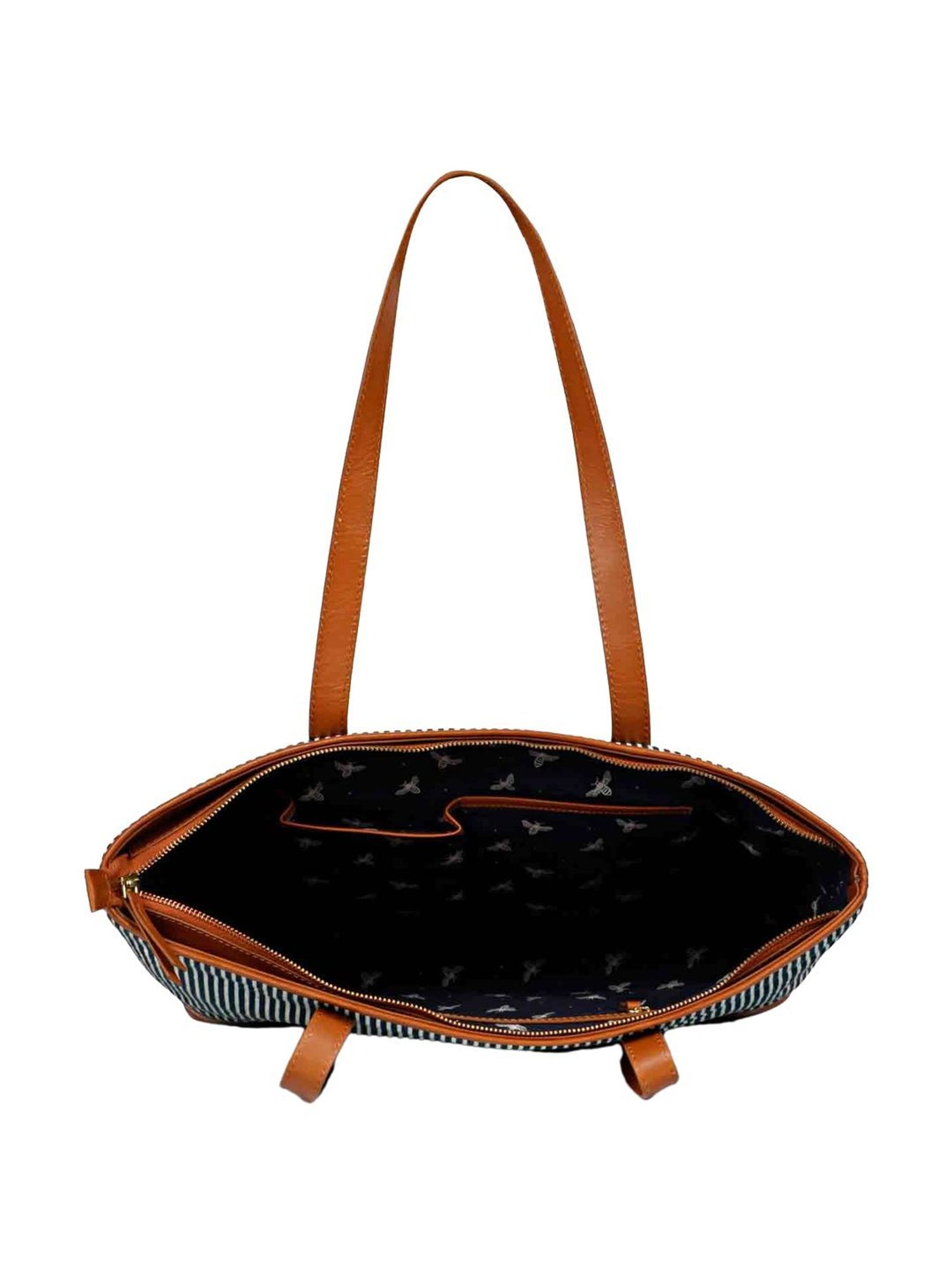 Favore Blue Striped Medium Totes