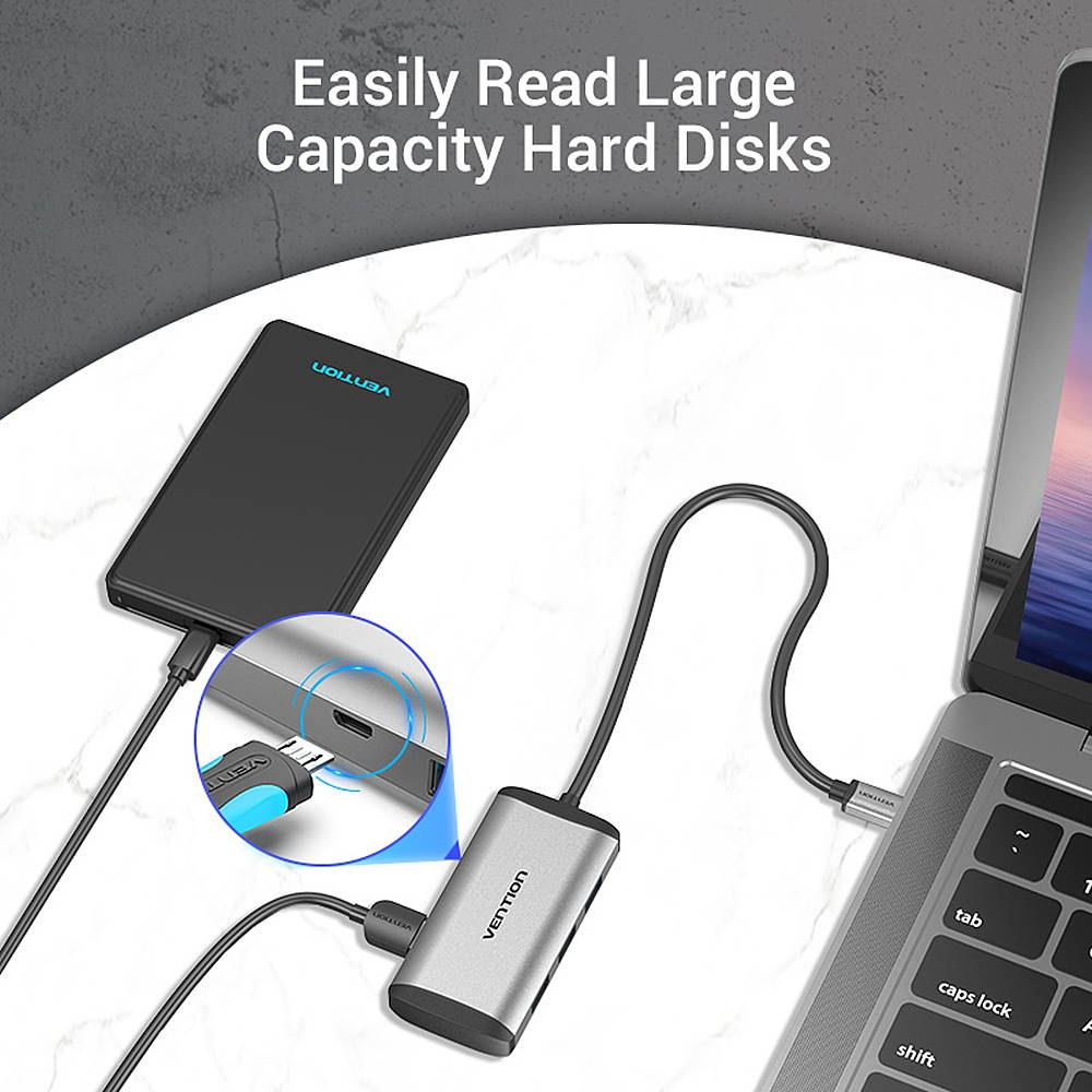Vention TGCHB USB-C HUB Type-C to 4* USB 3.0 + Micro USB 2.0 Laptop PC USB 3.0 HUB Adapter Converter Splitter