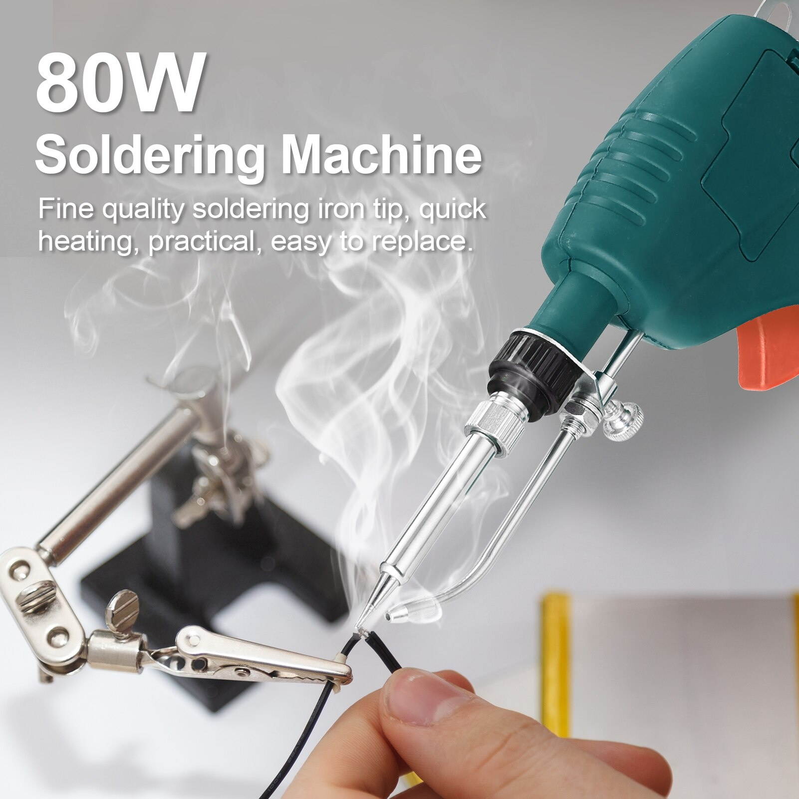 EU 80W Portable Rechargeable Cordless Soldering Iron Handheld Automatically Send Tin Machine Wire Welding Repairing Tool Kit