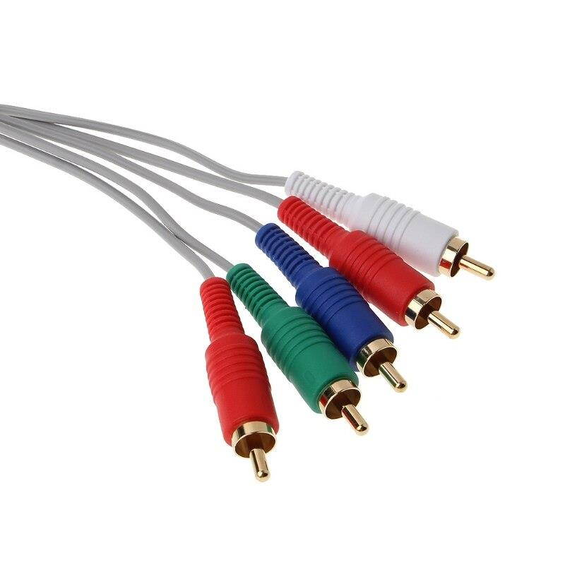 1.8m Component 1080P HDTV AV Audio 5RCA Adapter Cable Cord Wire For Nintendo Wii Console
