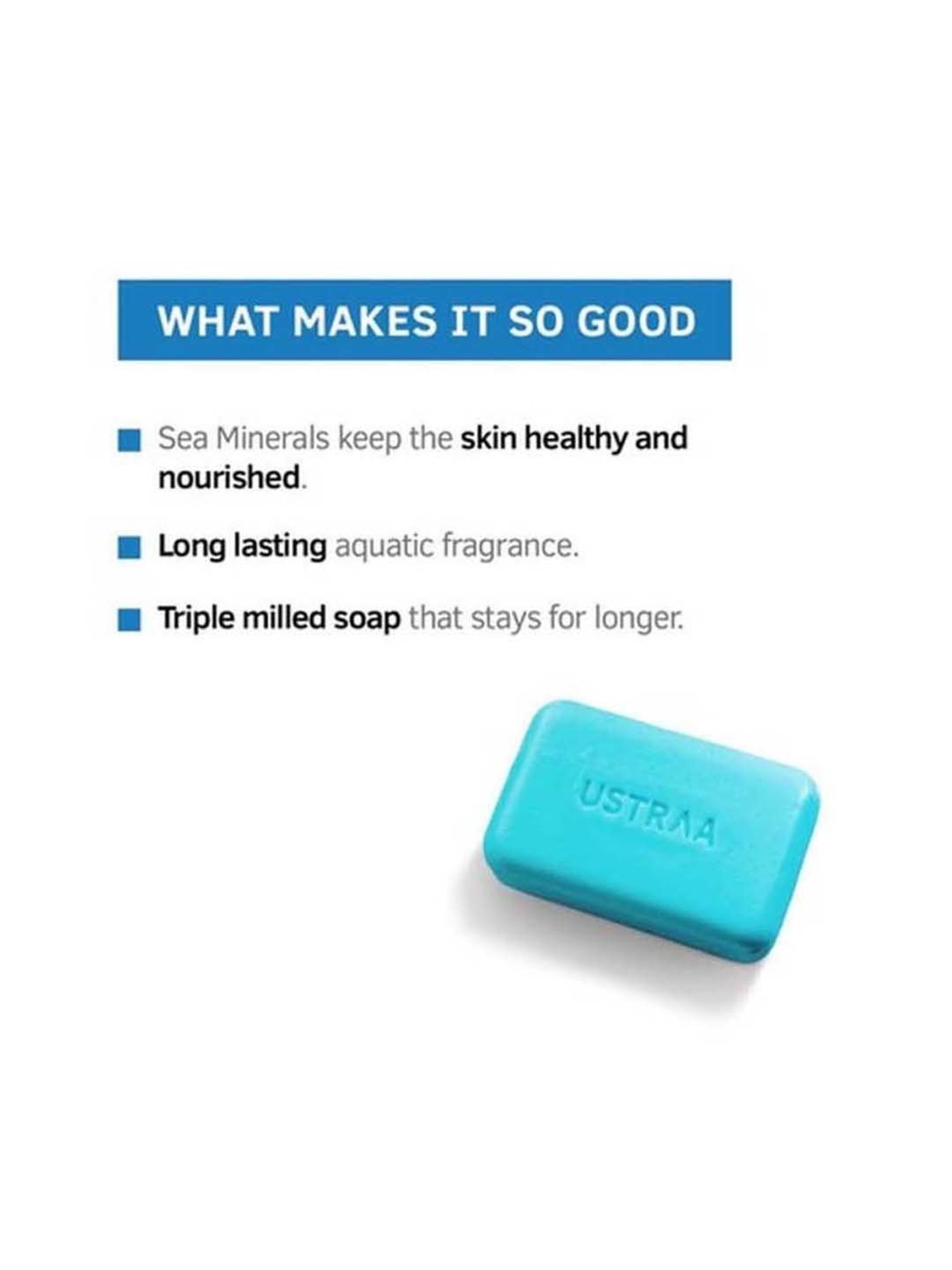 Ustraa Blue Deodorant & Deo Soap Sea Minerals (Pack of 4)