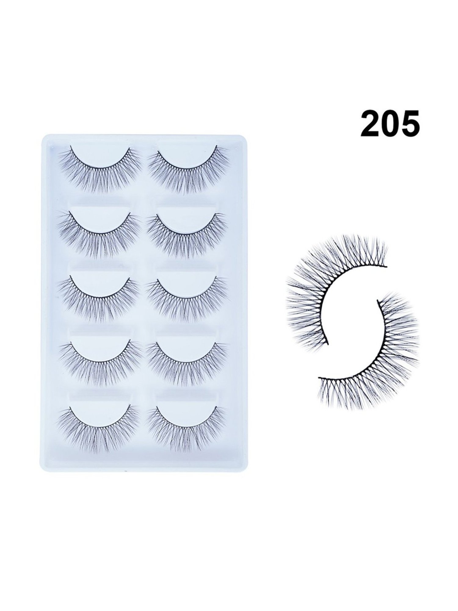 Bronson Professional 6D Fashion Eyelash 205 - Set of 5