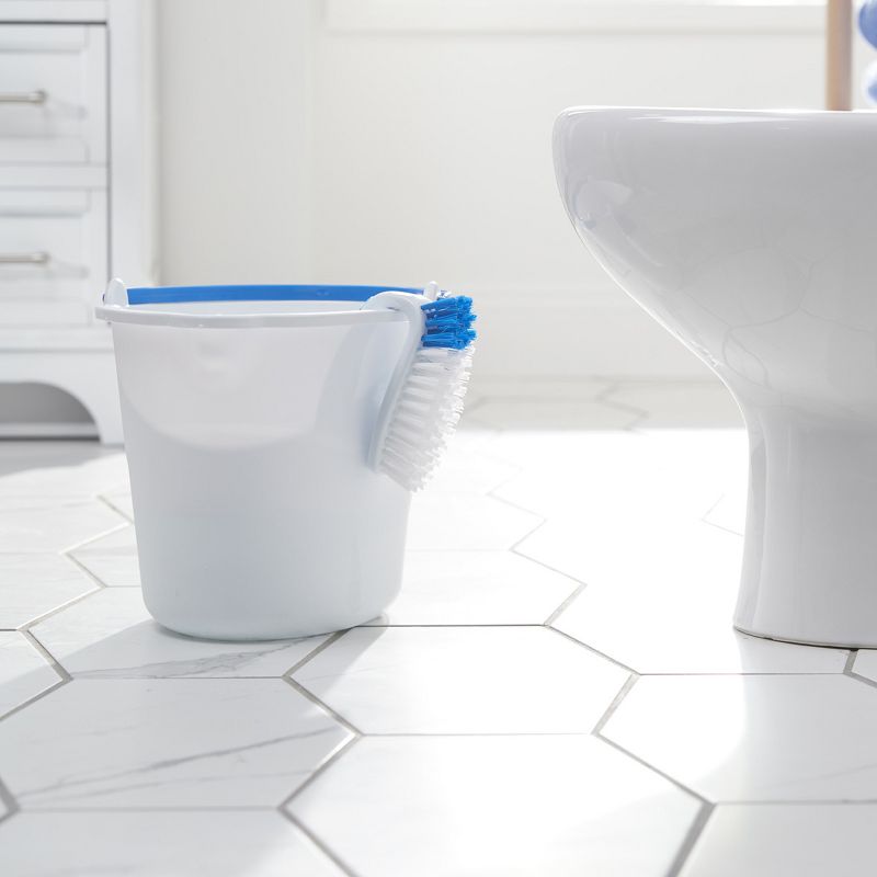 Deluxe Aluminum Handle Toilet Brush with Fully Removable Liner White - Bath Bliss