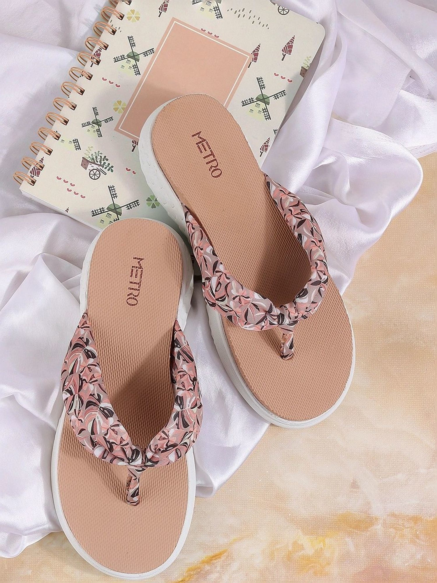 Floatz by Bata Women's  White Flip Flops