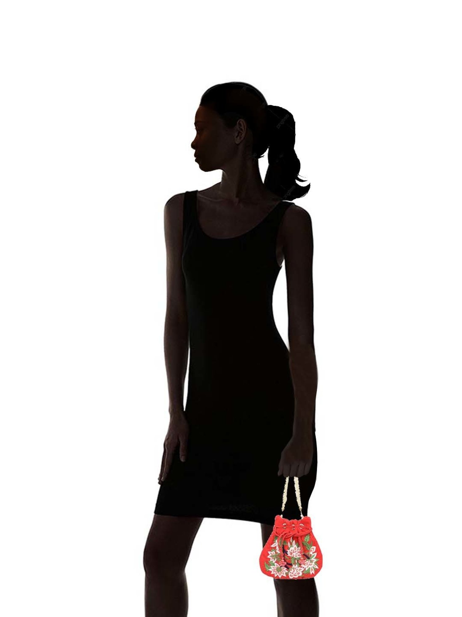 NR by Nidhi Rathi Red Fabric Potli