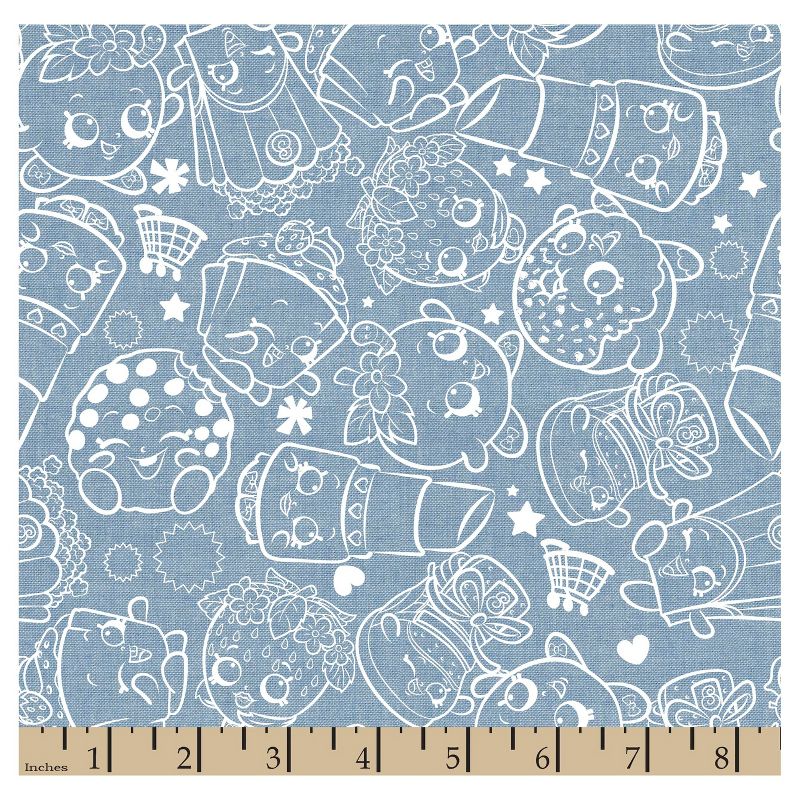 Shopkins Chambray Denim Fabric by the Yard