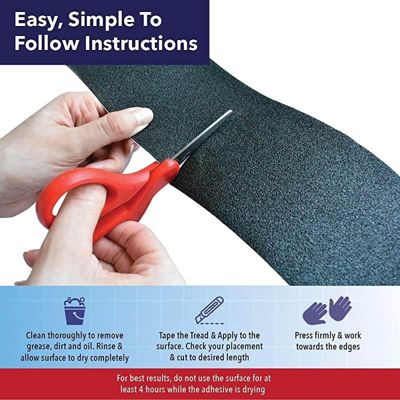 Anti-Slip Safety Tape - Highest Traction 15-foot (indoor or outdoor) (12")
