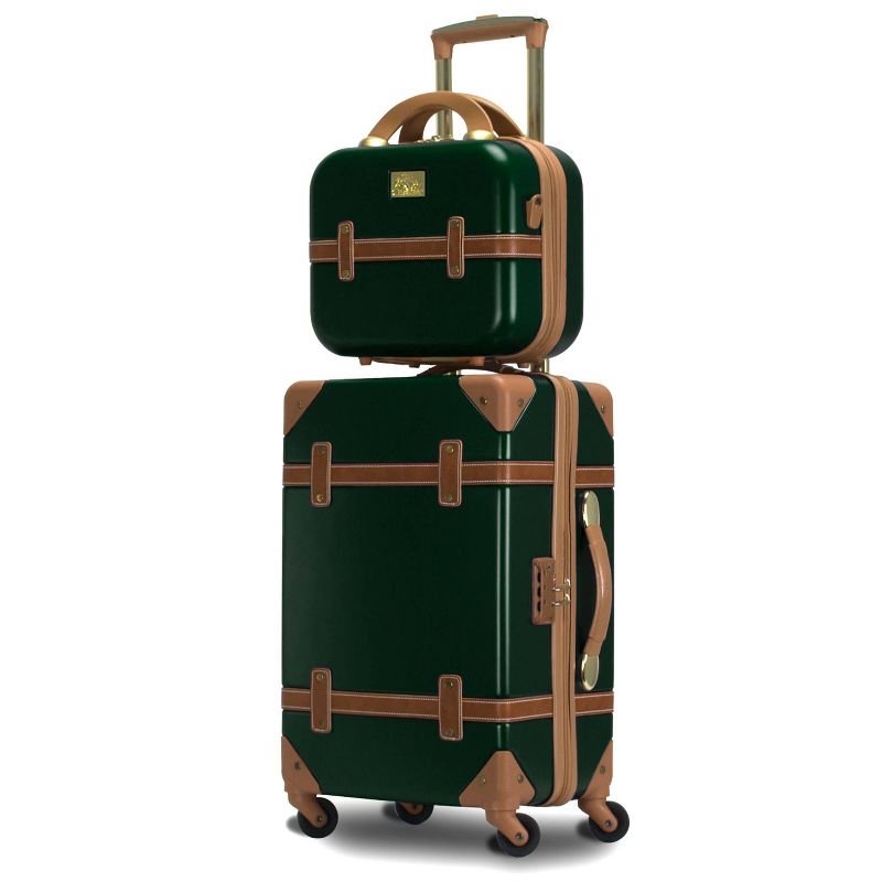 Chariot Travelware CH-505 Hunter 2pc Luggage Set - Dark Green
