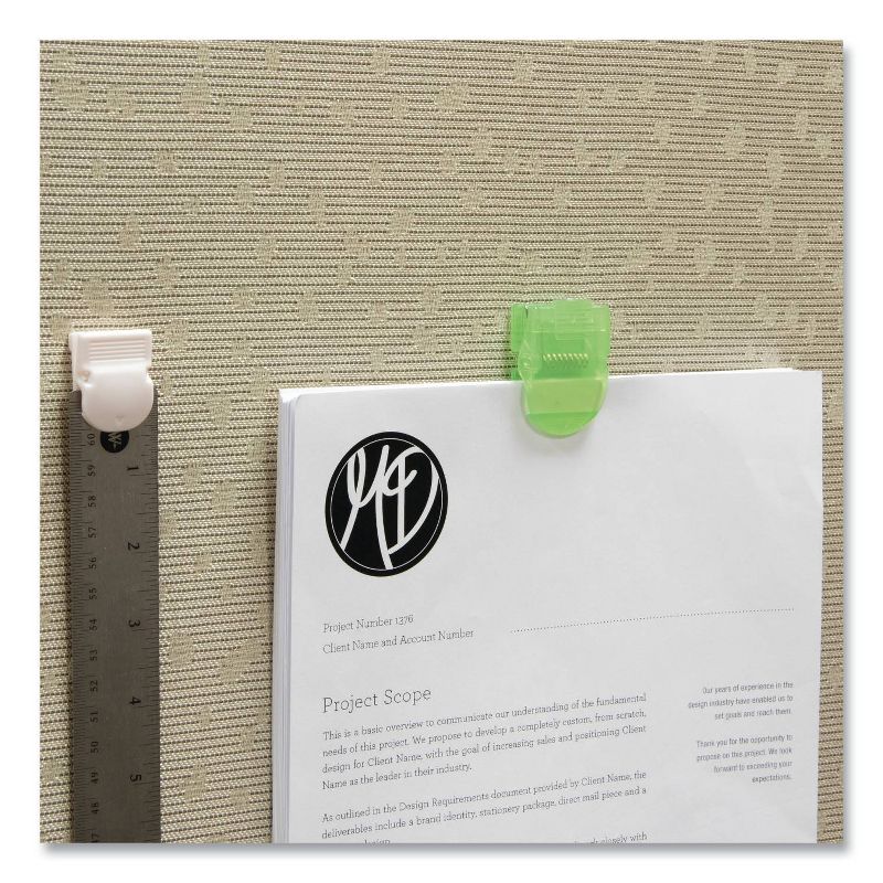 Advantus Jumbo Size Fabric Panel Wall Clips - Assorted Colors ( 10 Per Box)