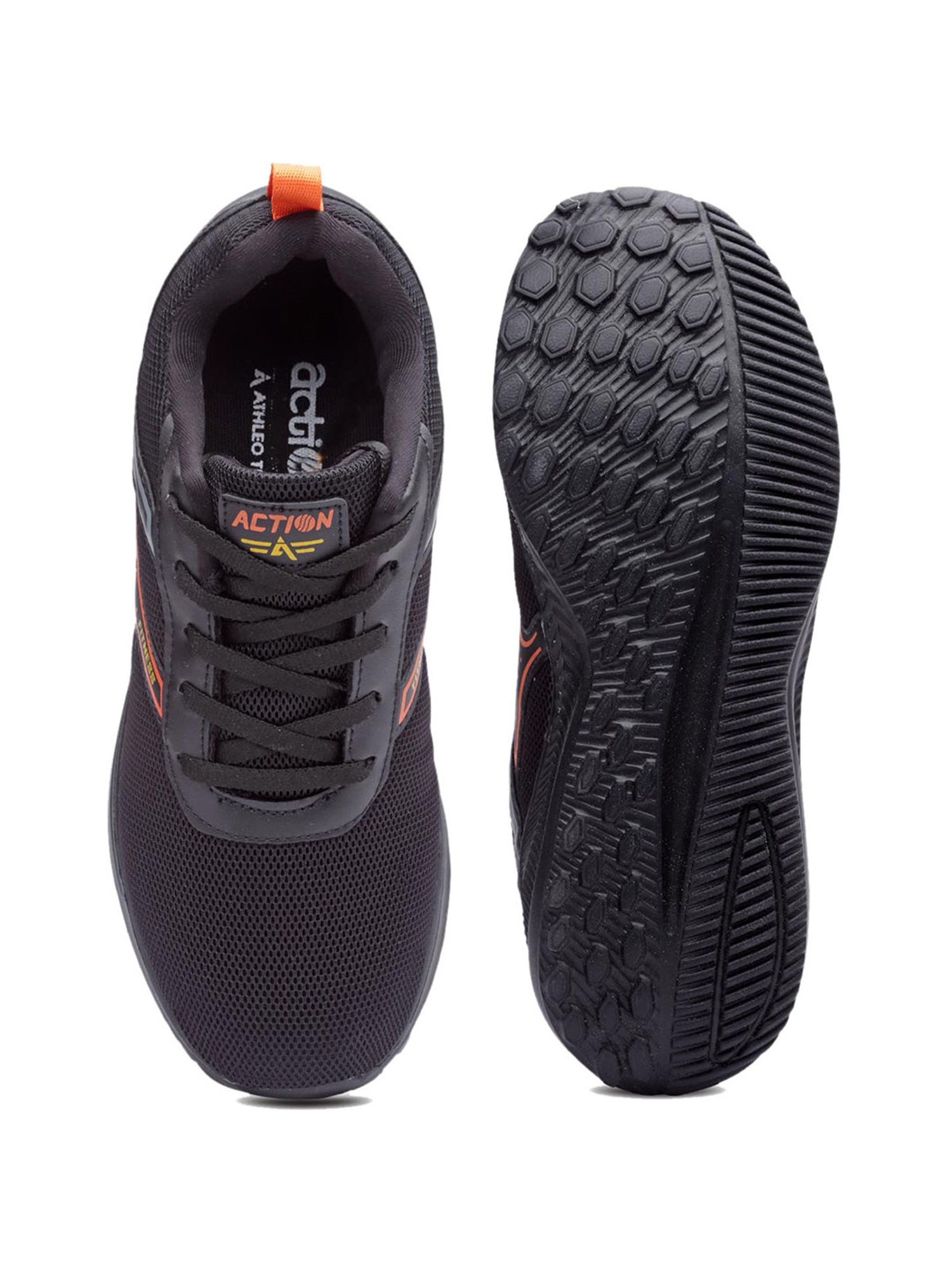 Action Men's Black Running Shoes