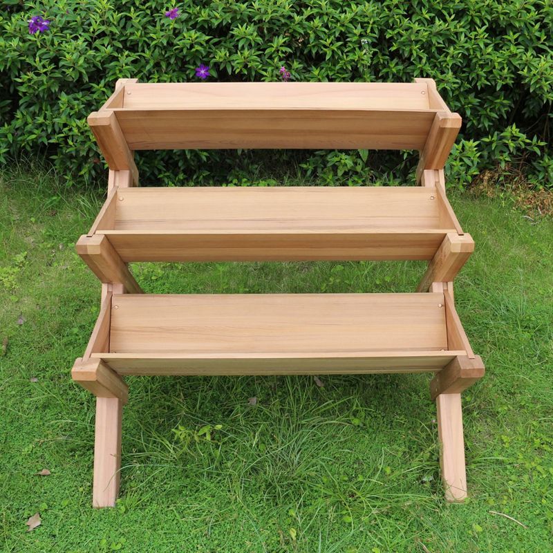 3 Tier Rectangular Planter Brown - Merry Products