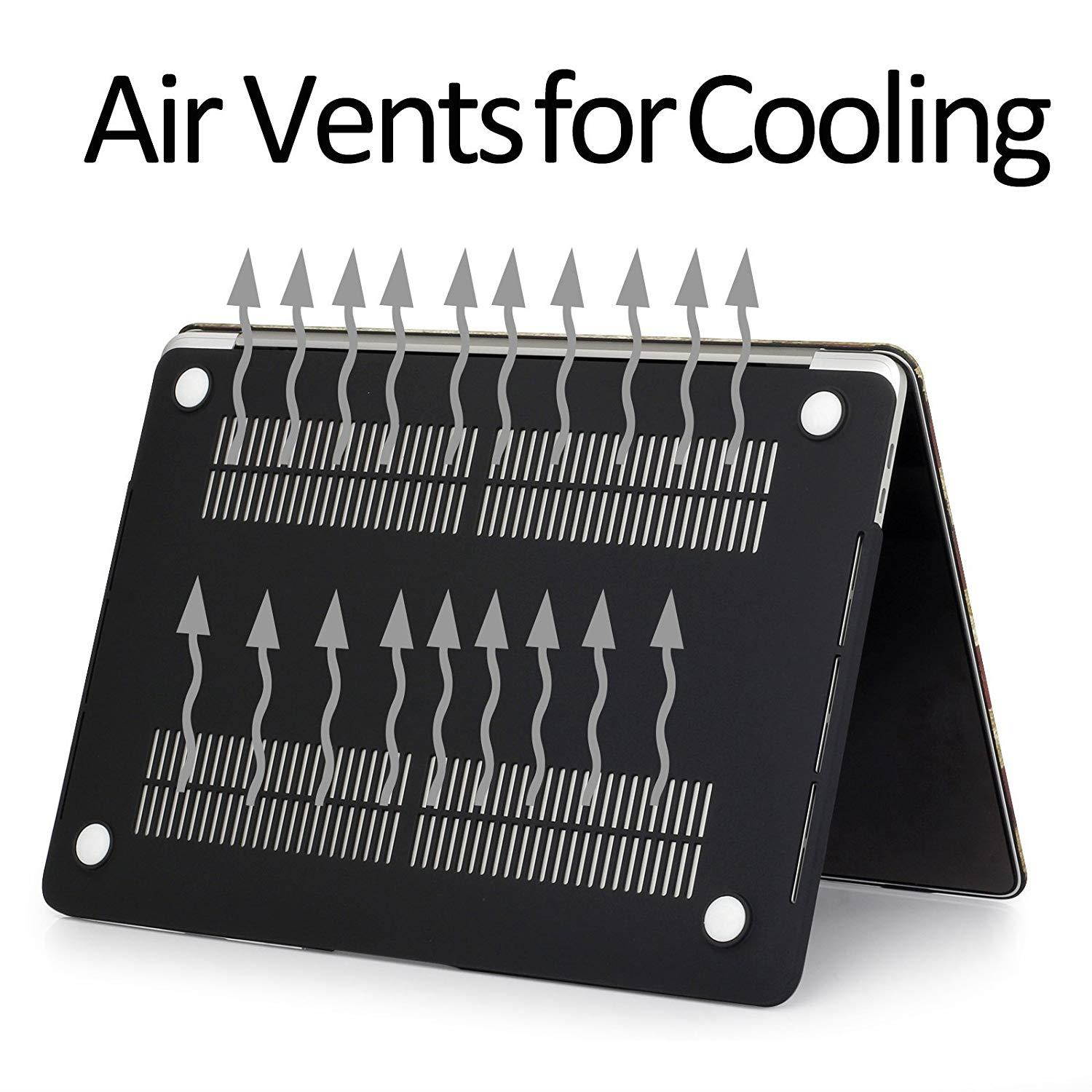 iZi Way Military Style Plastic Hard Case with Black Keyboard Cover for Apple Laptop MacBook Air 13 Inch (Models: A1369 and A1466), Camouflage City Grey