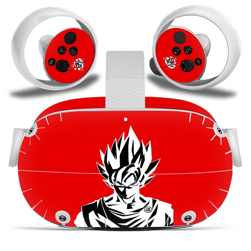 Amify Vinyl Skin Sticker for Oculus Quest 2 VR Headset Controller PVC Decals Cute Cartoon Wrap Cover for Oculus Quest 2 Accessories