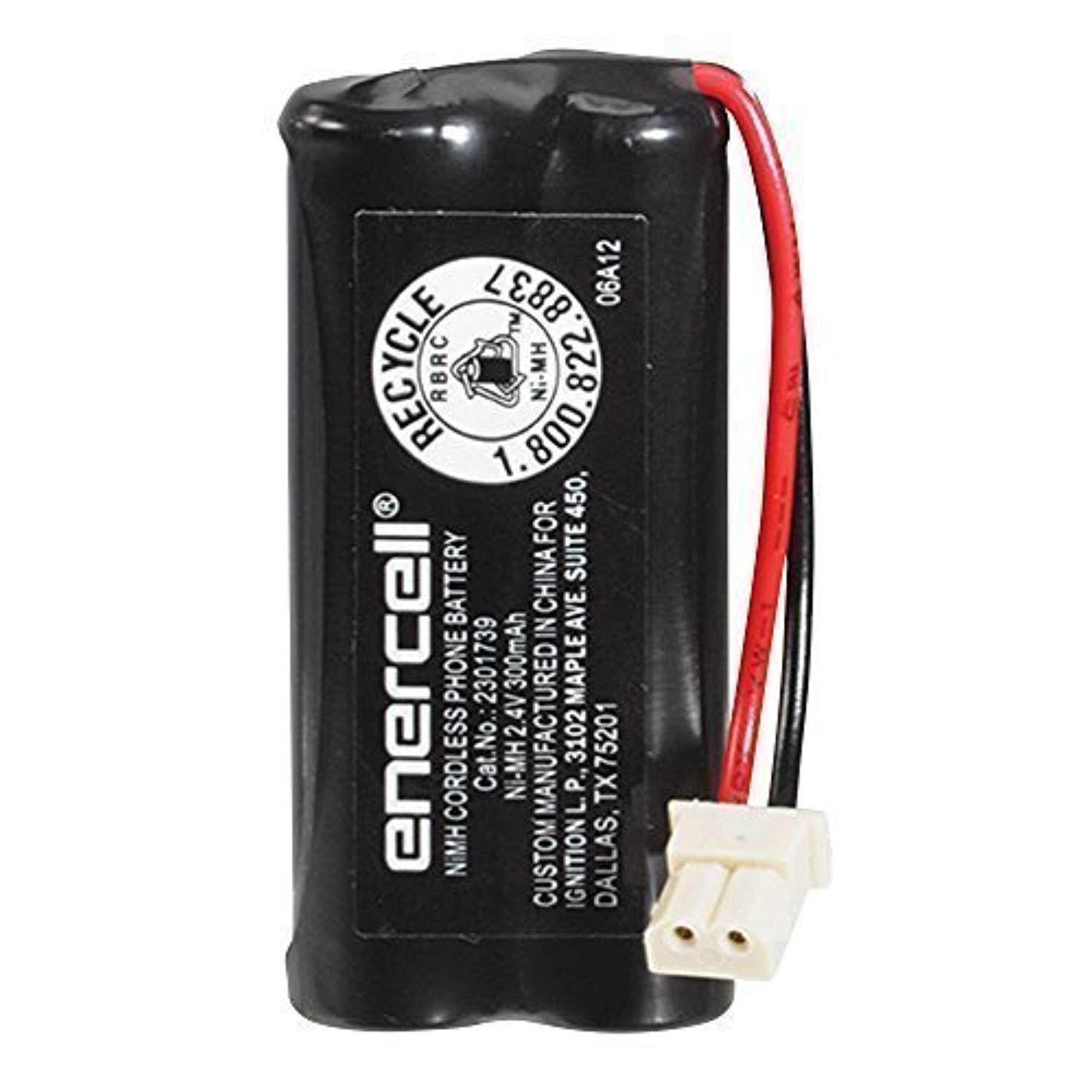 enercell 2.4v/300mah ni-mh battery for cordless phones (2301739) by radioshack / enercell