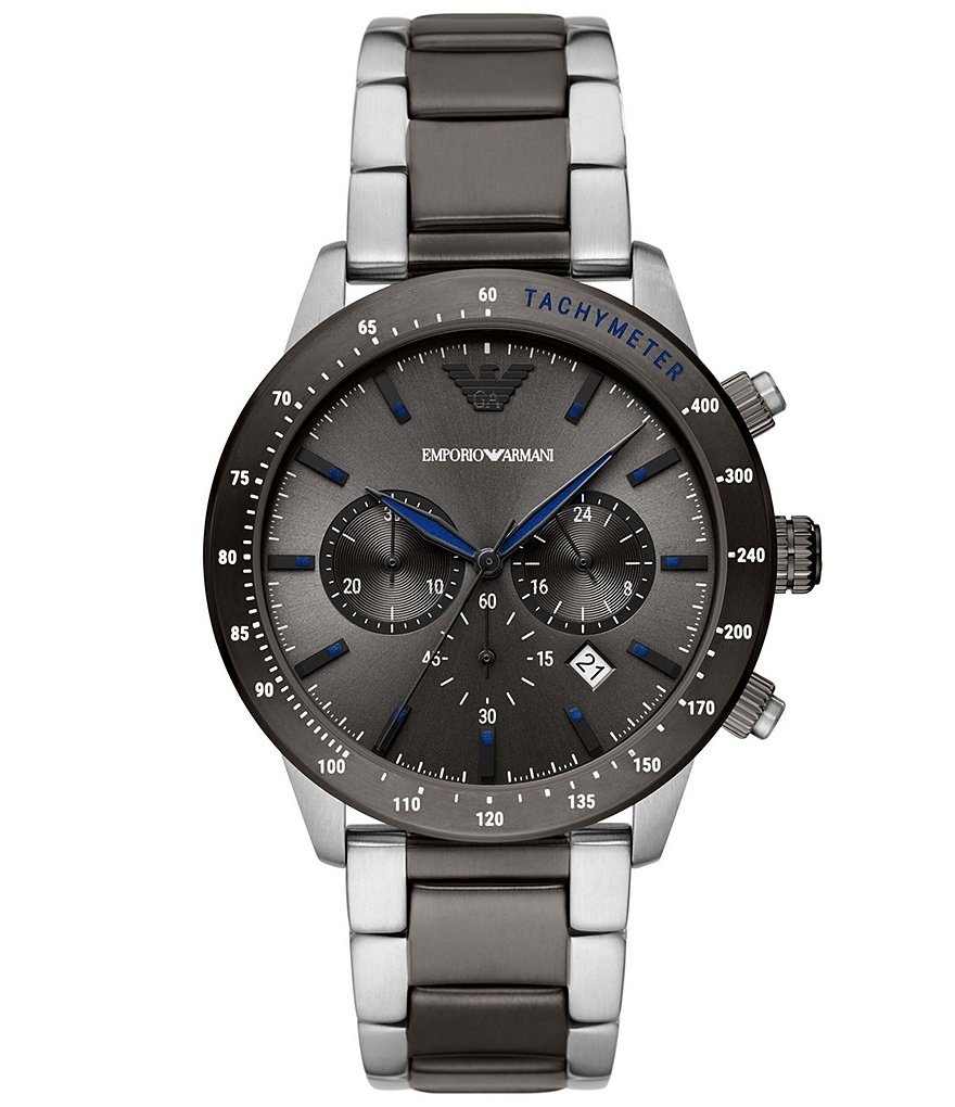 Emporio Armani Mario Chronograph Two-Tone Stainless Steel Watch