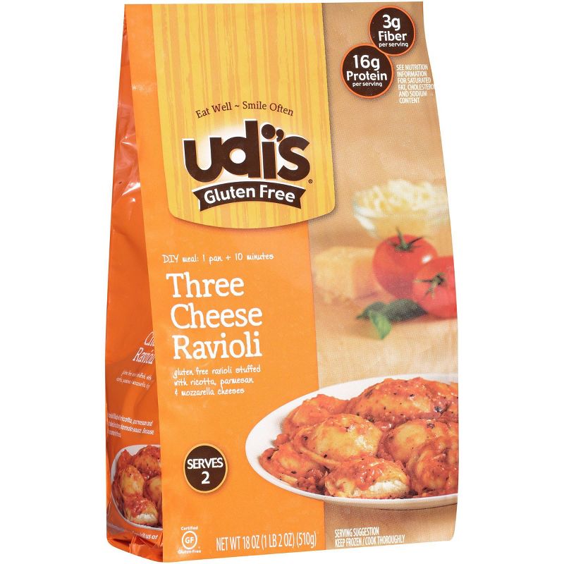 Udi's Gluten Free Three Cheese Frozen Ravioli - 18oz