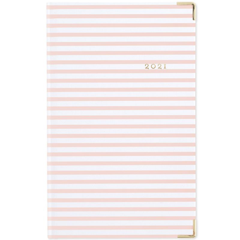 2021 Planner 4.875" x 8" Hardcover CB Pink Stripe - Sugar Paper™