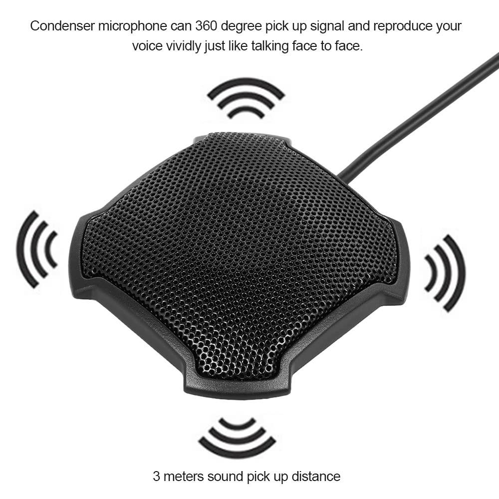 Condenser Microphone Mic 3.5mm Connector for Meeting Business Conference Desktop Computer