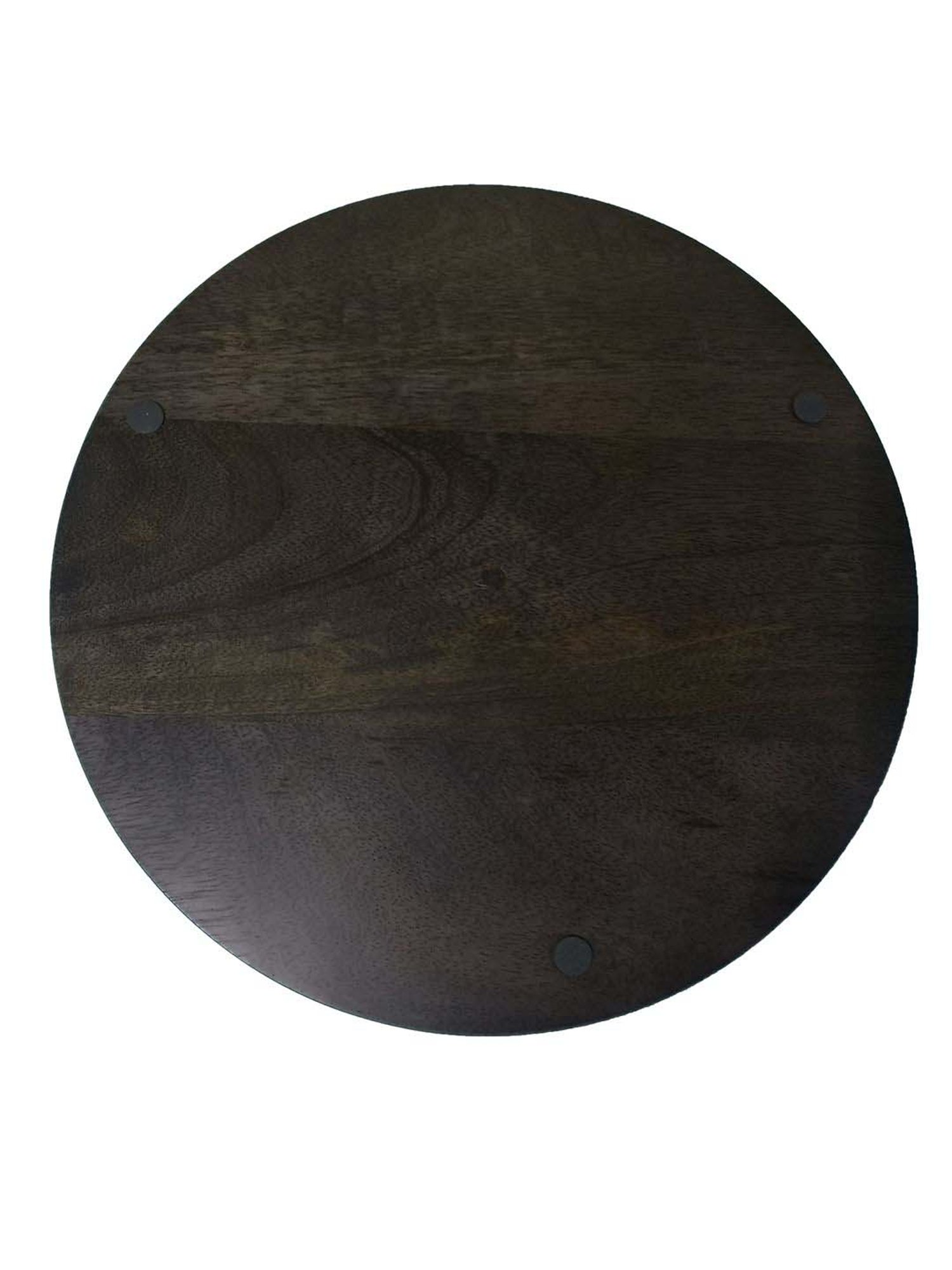 Crayton Elegant Black Mango Wood Round Serving Tray - Set of 1