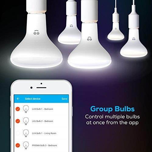 LUX DROP 65W Equivalent Warm White BR30 Smart Dimmable and Adjustable LED Light Bulb