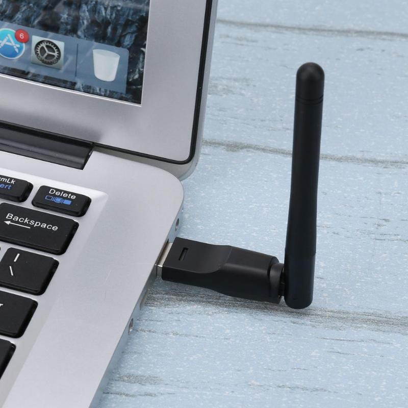 1 pcs WiFi Adapter 150Mbps 2dBi Antenna PC Laptop USB Wi Fi Receiver 802.11b/n/g High Gain Ethernet Wireless Network Card