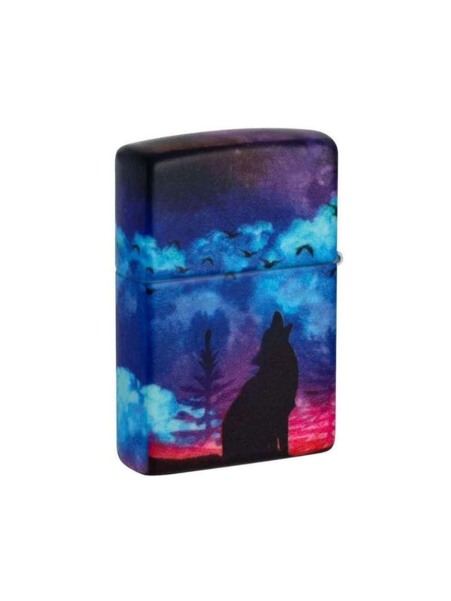 Zippo Multicolor Wolf Design Brass Windproof Pocket Lighter